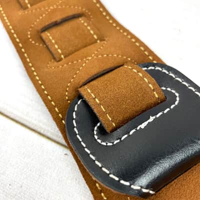 Walker and Williams C-22 Premium Black Signature Grain Leather 3" Wide Double Padded Guitar Strap For Acoustic, Electric, And Bass Guitars image 13