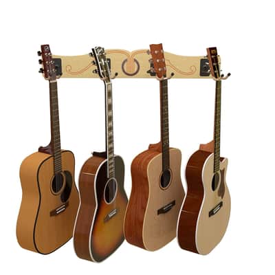 4 Guitar Wall Rack for Acoustics & Electrics - The Pro-File™ | Wall Mounted Multi Hanger | Made in U.S.A. image 5