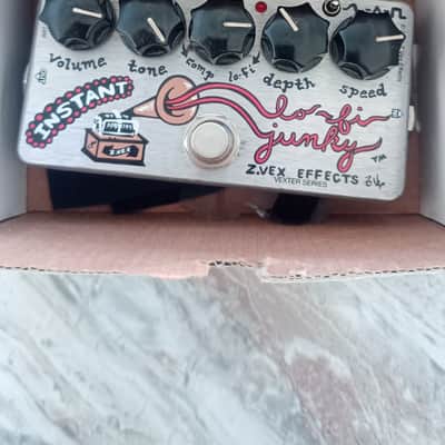 Zvex Vexter Series Instant Lo-Fi Junky Chorus/Vibrato 2010s - Silver with Graphic image 1