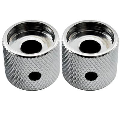 1/4 Inch Steel Abalone Top Dome Knobs with Set Screw Universal Fitting Control Knobs for Electric Guitar or Bass, Chrome (Set of 2) image 6