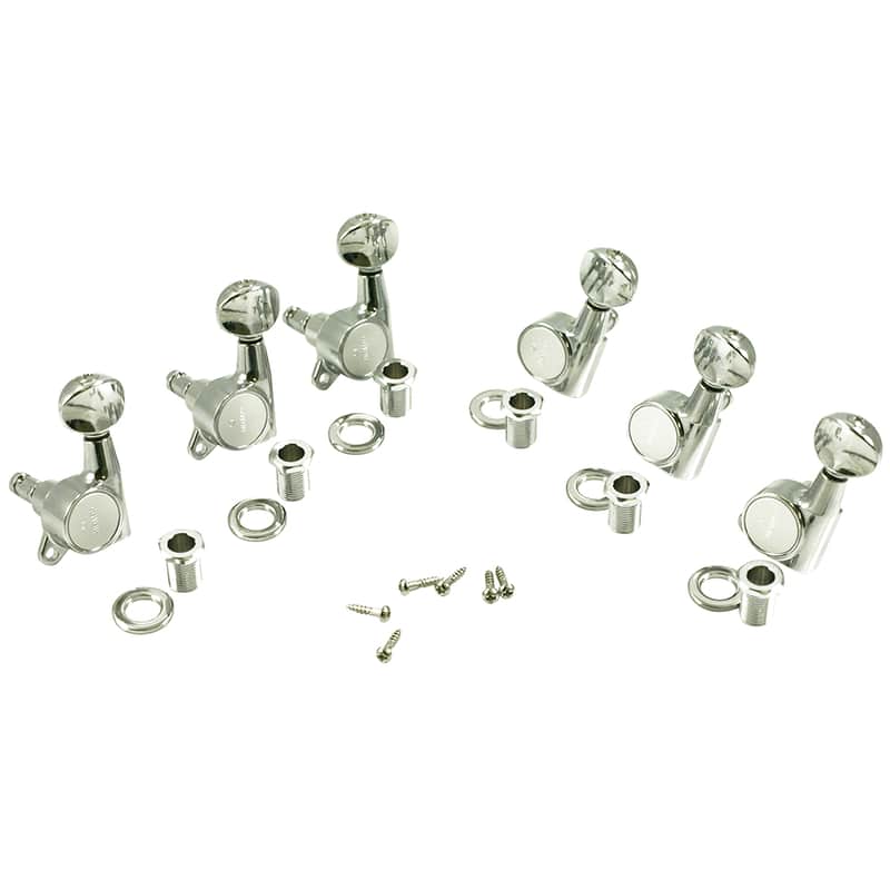 Gotoh SG381-05 R6-C-MG 6 In Line Left Hand Locking Tuning Machines - Chrome image 1
