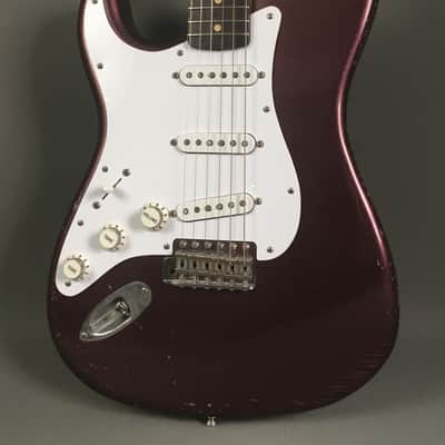 LEFTY! Boutique Custom Relic ST59 High-End Musikraft Vintage Burgundy Mist Nitrocellulose Lacquer Left 7.3 lb HSC image 2