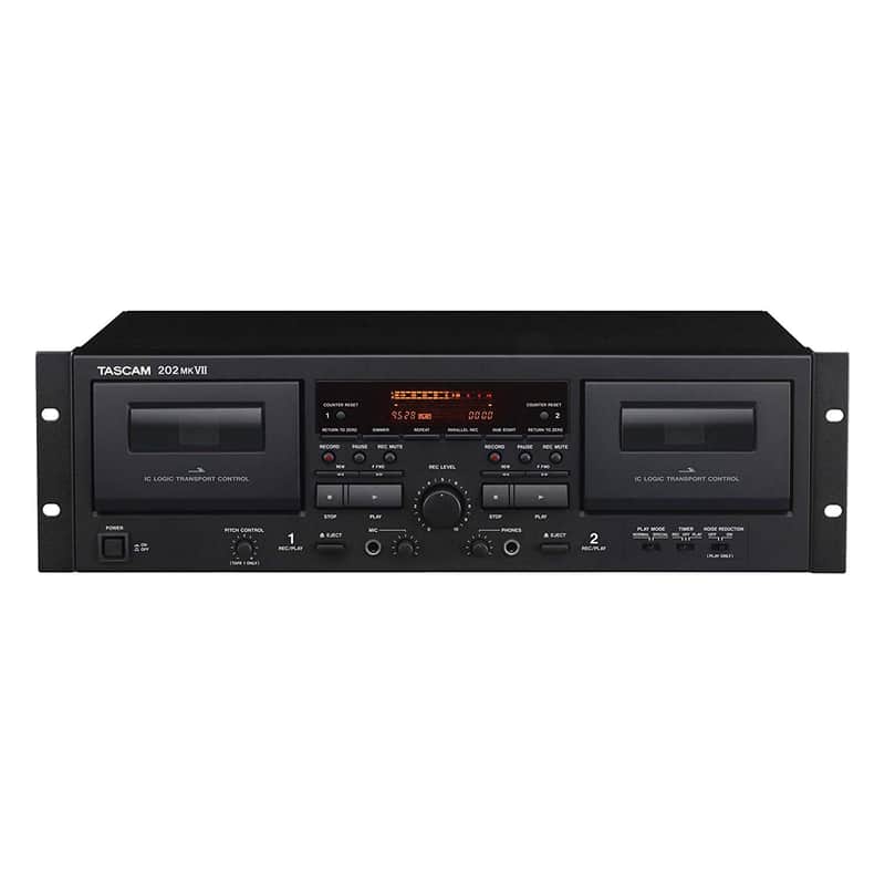 TASCAM 202 MK VII Dual Cassette Recorder with USB | Reverb