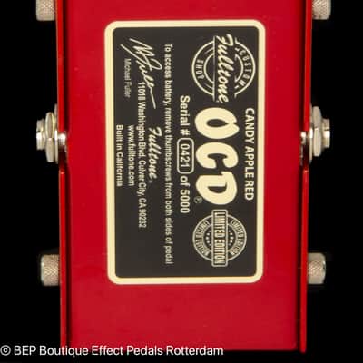 Fulltone Limited Edition OCD V2 2018 - Candy Apple Red s/n 0421 out of 5000 image 9