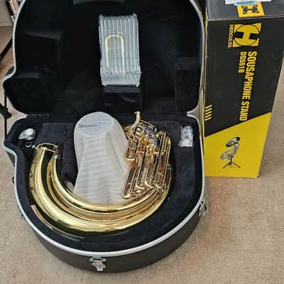 Wessex CC Helicon Tuba (HC44 HP) - lacquered brass, case, stand, as new image 5