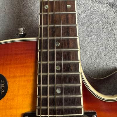 Dean Stylist Hollow Body Electric Guitar Flame Sunburst Korea w/ Hard Case image 18
