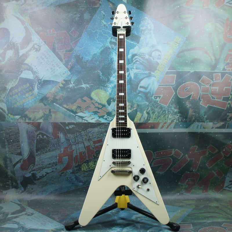 Edwards Flying V E-FV 120 2000's Vintage White MIJ ESP Japan | Reverb