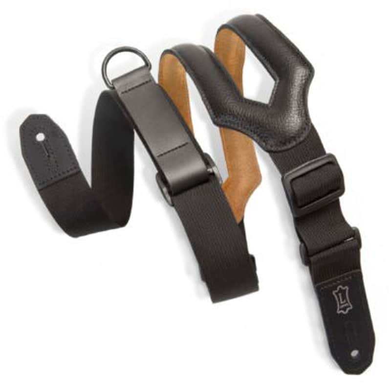 Levy's MRHSS-BLK Right Height Ergonomic Padded Guitar Strap - Black image 1