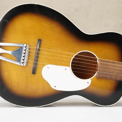 60s Fender F-70-B Uni-Bar Parlor Acoustic Slide Guitar F-1000 w/Soft Case #55890