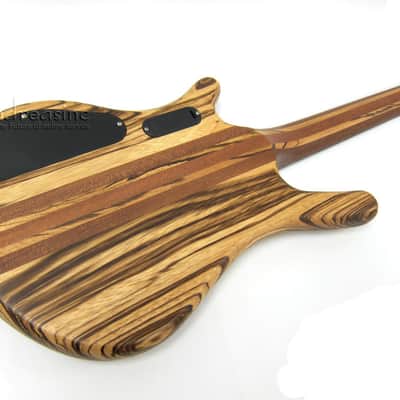 4-String Bass Guitar Zebra Wood - Thru Neck image 5