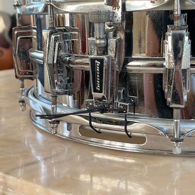 Ludwig Blue Olive Badge Supraphonic 14x5 1970 image 4