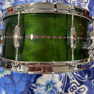 Tama SP1465 Simon Phillips Signature African Mahogany 14x6.5" Snare Drum 2024 - Present - Green image 3