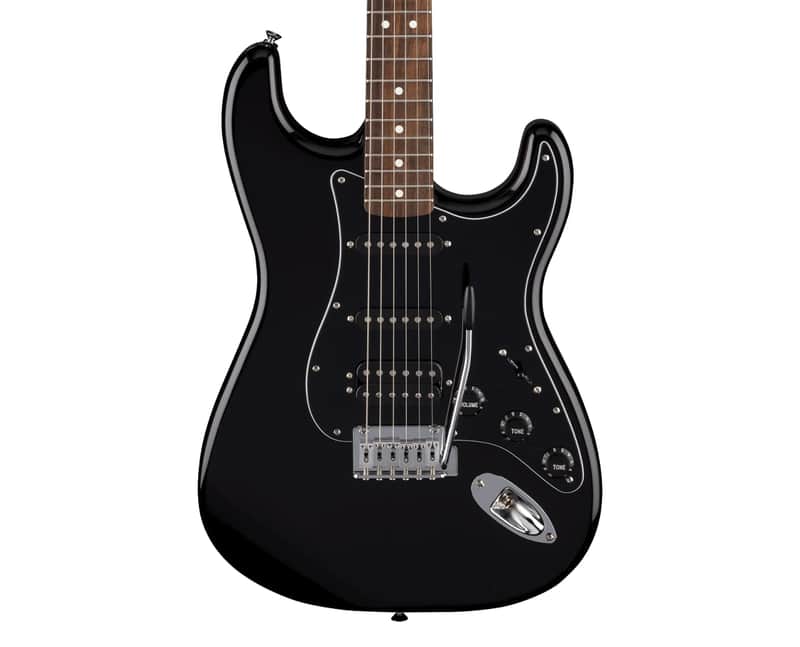 Fender Standard Stratocaster Electric Guitar HSS - Black w/Laurel FB image 1
