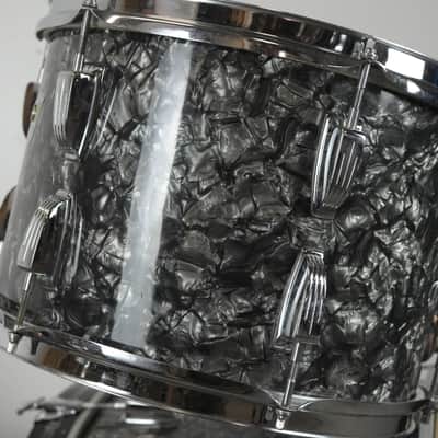 1971 Ludwig "Super Classic" Black Diamond Pearl Drum Set image 14