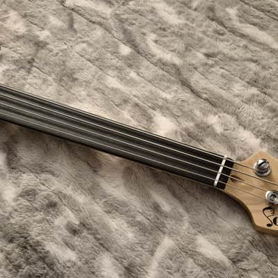 Glarry Fretless Precision Bass - 4-String - Set-Up - Natural - Rosewood Fingerboard image 4