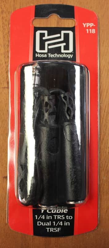 Hosa Technologies YPP-118 Y Cable 1/4 in TRS to Dual 1/4 in TRSF image 1