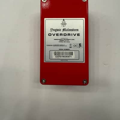 Fender Yngwie Malmsteen Signature Overdrive Guitar Effect Pedal + Original Box image 8