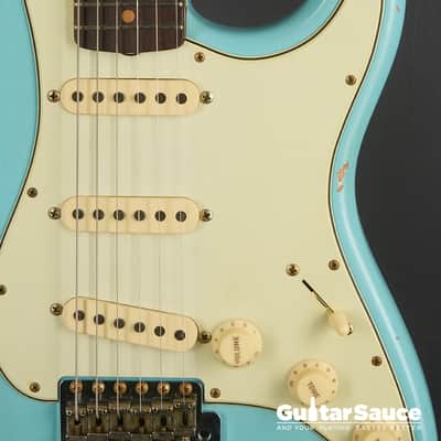 Fender Custom Shop Limited 64 L-Series Stratocaster Heavy Relic Aged 2025 - Daphne Blue (COD 1928NG) image 4