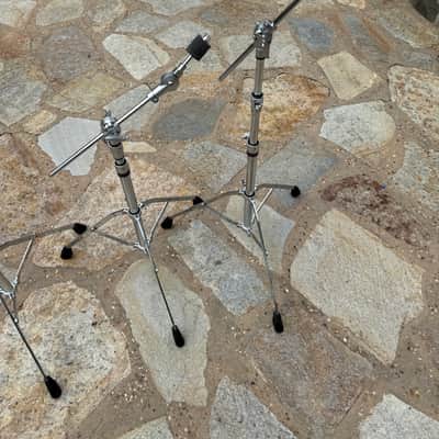 THREE PACK Yamaha CS-755 700 Series Medium Weight Single-Braced Boom Cymbal Stand 2010s - Chrome image 2