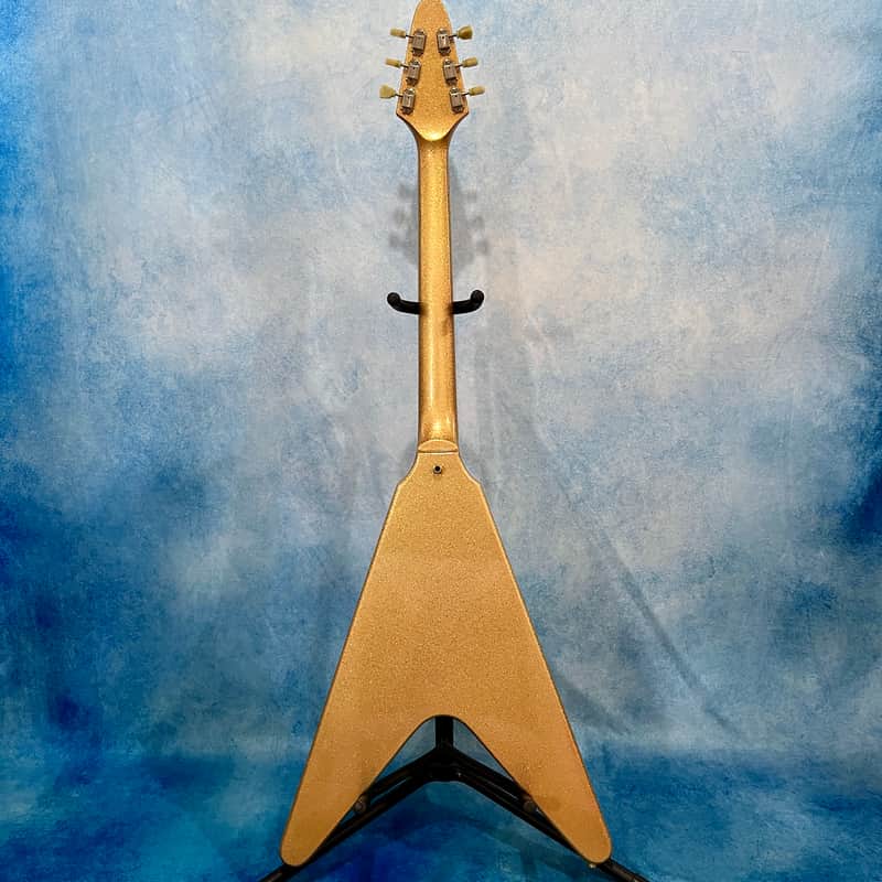 Burny LV 115KK LArc en Ciel ken Signature Gold Flying V Made in