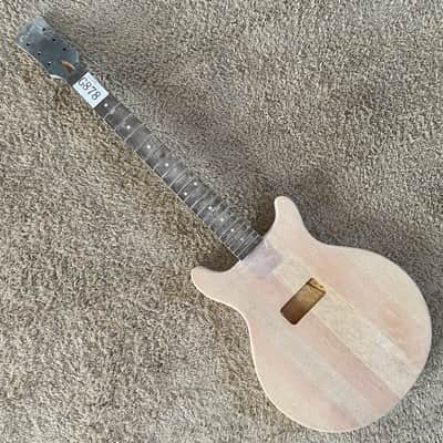 Double Cutaway Mahogany Wood Guitar Body and Neck DIY Project, Rosewood Fingerboard image 1