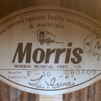 Morris F30 OOO size Guitar MIJ Circa 1980 Natural+ Hard Case image 21