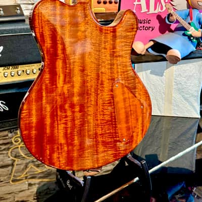 Nik Huber DOLPHIN CUSTOM LEFTY Super Flame Top Curly Mahogany  BRAZILIAN ROSEWOOD ( 2010) image 10