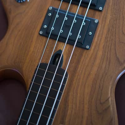 Wal Mk2 Fretless American Walnut Facings, Mahogany Core, Ebony Fretboard Electric Bass Guitar image 4