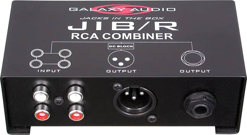 Galaxy Audio - JIB/R RCA - Combiner - 2 RCA Input / XLR & 1/4" Output image 1