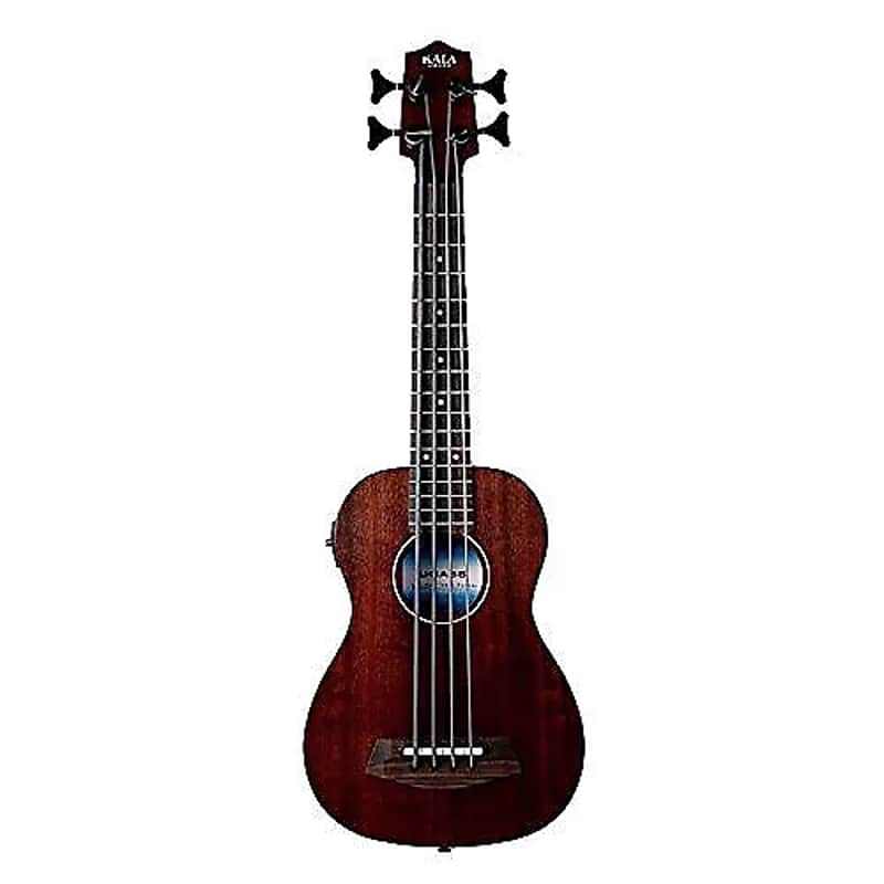 Kala RMBL-FS U-Bass Rumbler Fretted Acoustic Electric Ukulele Bass Satin Brown image 1