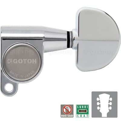 NEW Gotoh SG360-20 Mini Tuners Schaller Style w/ Large Dome Buttons 3x3 - CHROME image 1