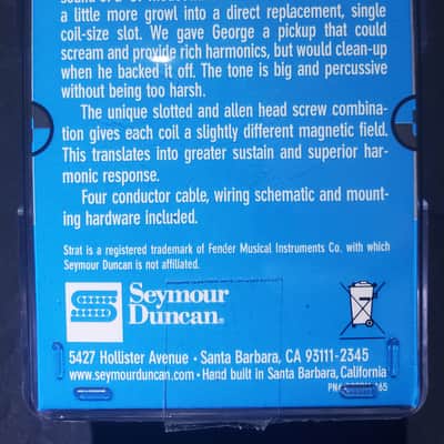 Seymour Duncan SLSD-1b Li'l Screamin' Demon Strat Bridge Pickup 2010s - White image 2