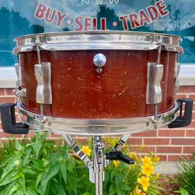 1957 WFL Ludwig 5.5x14 Model 491 Supreme Concert / Pioneer Snare Drum Mahogany image 5