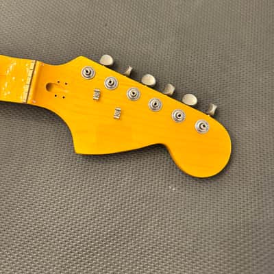 Scalloped Guitar Neck with nut and tuners image 2