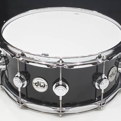 DW Collectors Maple SSC 6" x 14" Snare Drum w/ VIDEO! 11+3 Gloss Black FinishPly image 1