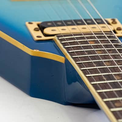 1980s Cort Flying V Electric Guitar – Blue Fade – Made in Korea image 10