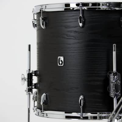 British Drum Co Raven Club Drum Shell Kit (12", 16", 22") - Black Ash Birch image 6