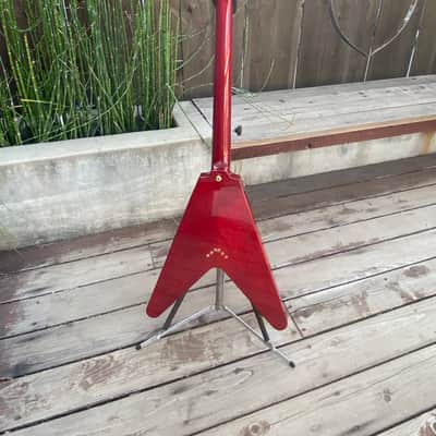 Hamer Vector Korina Flying V GVKS Brazilian Rosewood 2005 Cherry Transparent image 8