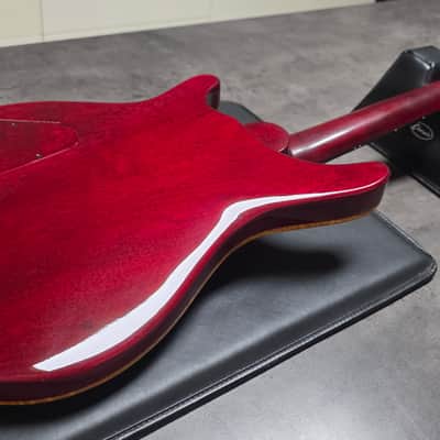 Joe White Guitarworks British Custom Shop UK Boutique Luthier AAA Flame 10 Top Sunburst Tomato Soup Masterbuilt Master Built Custom Abalone Leaf Inlay 22 PRS Tribute image 15