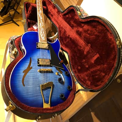 Michael Kelly Phoenix Jazz Archtop Semi Hollowbody 2005 - Blue Burst Flametop image 24