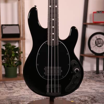 MusicMan DarkRay 4 Electric Bass - Ebony Fingerboard, Obsidian Black image 1