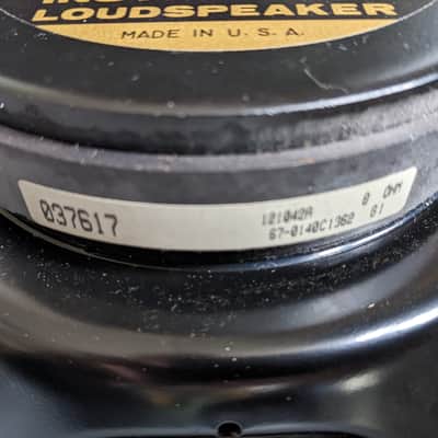 Eminence Specially Designed For Fender 121042A 201? - brown-yellow image 3