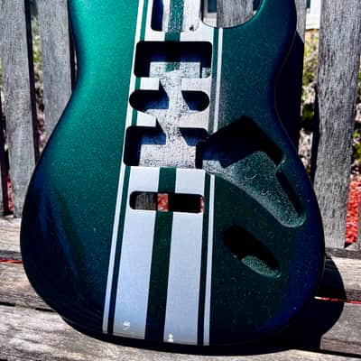 JVG ST BODY RELIC  GREEN EMERALD DEEP pearl     STRIPES -Z/28    ALDER     JVGuitars Reborn Old 2024 image 1