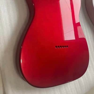 Alder Wood Tele Telecaster Style Guitar Body in Red Finish image 5
