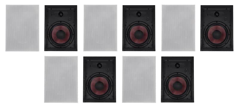 2 Rockville WA870 8" 70V Commercial/Restaurant In-Wall Speakers 50W/25W/12W/6W image 1
