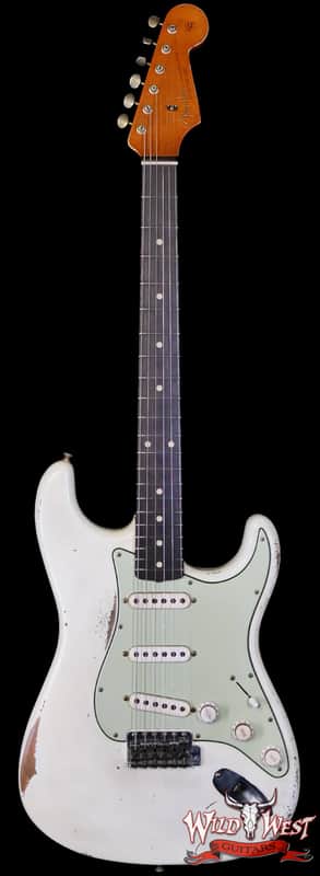 Fender Custom Shop Andy Hicks Masterbuilt 1963 Stratocaster Relic Aged Olympic White 7.30 lbs image 1