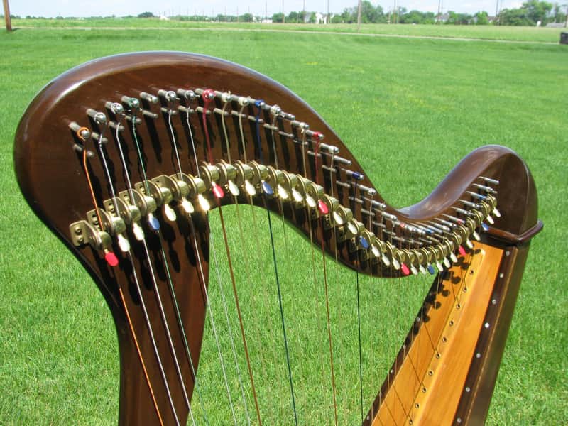 Beautiful Rare 34 String Aoyama 130-B Lever Harp Celtic Folk