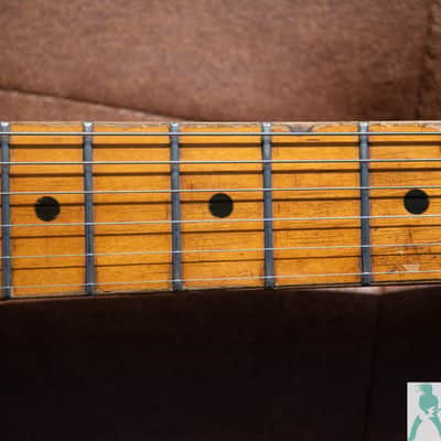 1981 Fender Gold on Gold Dan Smith Strat - Ultimate Road Worn Greenie MOJO Master - Pro Set Up w Perfect Frets/Action/Intonation! image 13