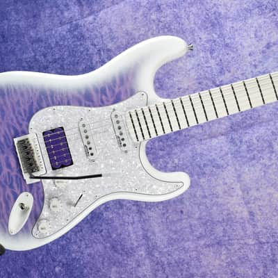 Custom Pre-order! Stratocaster HSS 5-Way Purple Fade Lightweight w DiMarzio Humbucker image 4
