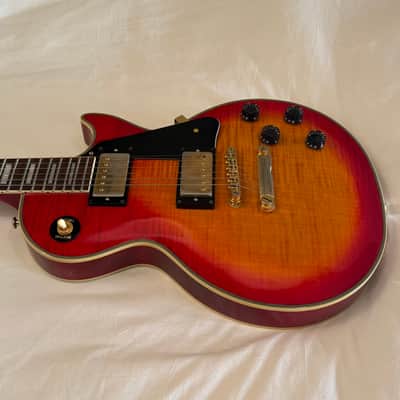 Vintage 2001 Epiphone (Gibson) Les Paul Custom Plus - Heritage Cherry Sunburst - Flame Top - Made in Korea (MIK) - Free Pro Setup image 5